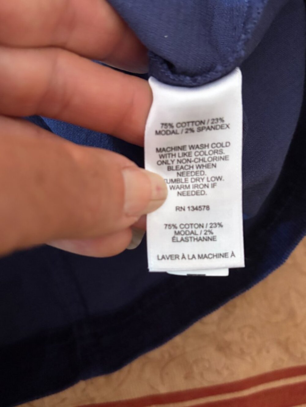 Vineyard Vines Navy blue corduroy button-front jumper dress Size 10 - Picture 6 of 6